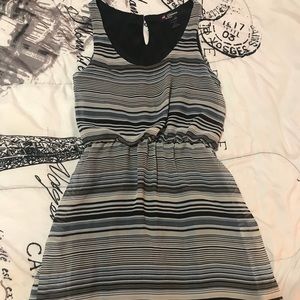 High Low Blue, Gray, & Black Dress